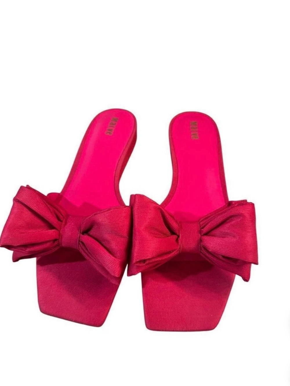*NWT* Maeve by Anthropologie Hot Pink Bow Slide Sandals Size 9